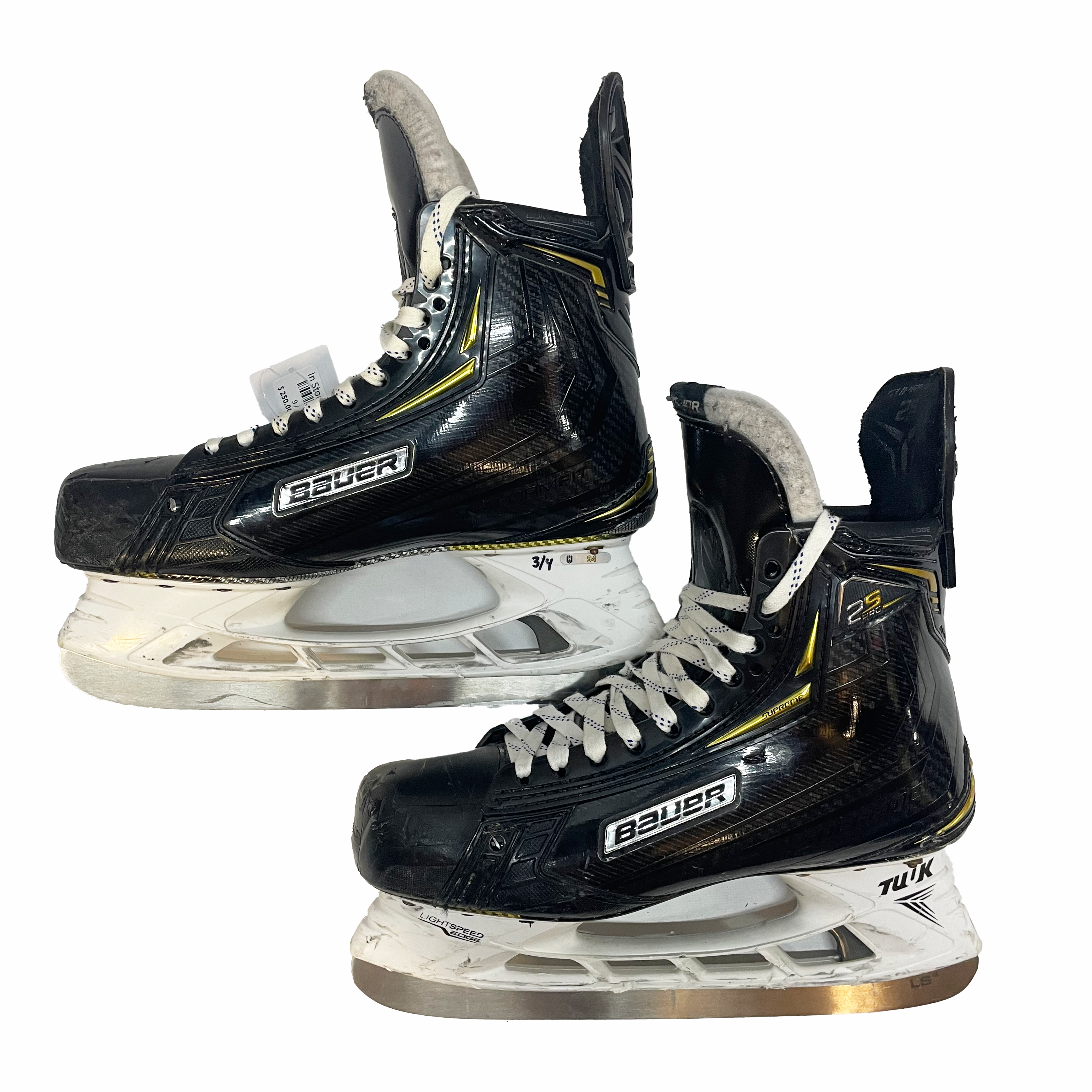 Bauer Supreme 2S Pro - Patins de hockey Pro Stock d'occasion - Taille 9D